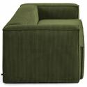 Blok 2-personers sofa i velour ripcurl B210 cm - Grå