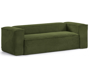 Blok 2-personers sofa i velour ripcurl B210 cm - Grå