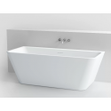Adeon fritstående badekar 150 x 68 cm Senstone - Mat hvid