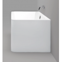 INBE væg badekar 170 x 75 cm Akryl - Hvid
