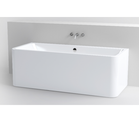 INBE væg badekar 170 x 75 cm Akryl - Hvid