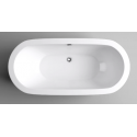 INBE fritstående badekar 180 x 80 cm Akryl - Hvid
