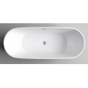 INBE fritstående badekar 180 x 85 cm Akryl - Hvid