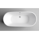 INBE fritstående badekar 180 x 80 cm Akryl - Hvid