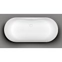 SOLIUM fritstående badekar 160 x 70 cm Aluite - Mat hvid
