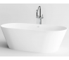 SOLIUM fritstående badekar 175 x 80 cm Aluite - Mat hvid