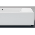 INBE fritstående badekar 178 x 80 cm Akryl - Hvid