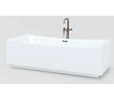 HAMMOCK fritstående badekar 200 x 140 cm Akryl - Hvid