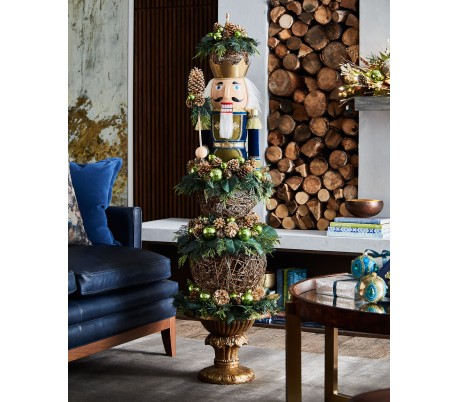 Luksus nøddeknækker soldat H124 cm - Antik brun