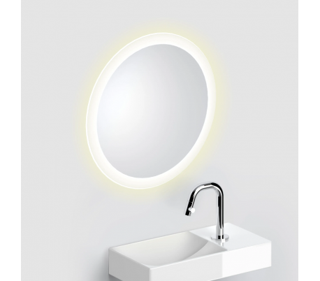 LOOK AT ME vægspejl med lys IP44 90 x 28 cm - Hvid satineret