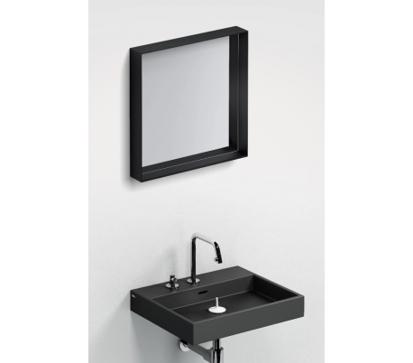 LOOK AT ME vægspejl 50 x 50 cm - Mat hvid