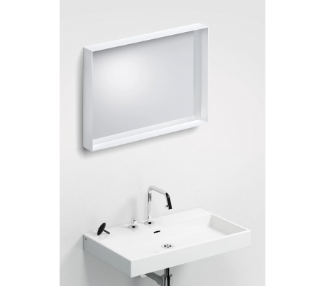 LOOK AT ME vægspejl 50 x 50 cm - Mat hvid