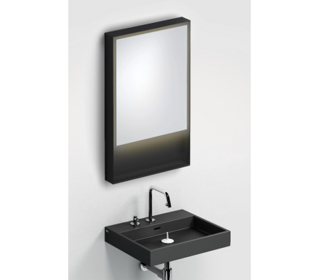 LOOK AT ME vægspejl med lys IP44 80 x 50 cm - Mat hvid