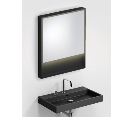 LOOK AT ME vægspejl med lys IP44 80 x 70 cm - Mat hvid