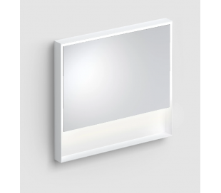 LOOK AT ME vægspejl med lys IP44 80 x 70 cm - Mat hvid 2