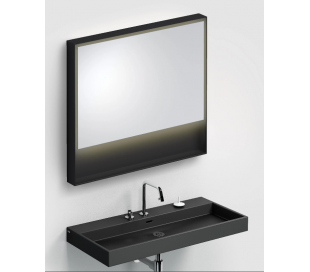 LOOK AT ME vægspejl med lys IP44 80 x 90 cm - Mat hvid