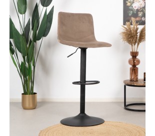 Frenkie Barstol i velour H90 - 110 cm - Sort/Blå 2