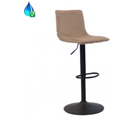 Frenkie Barstol i velour H90 - 110 cm - Sort/Blå