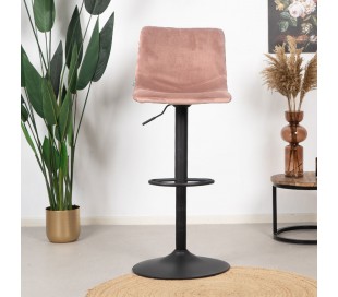 Frenkie Barstol i velour H90 - 110 cm - Sort/Taupe 2