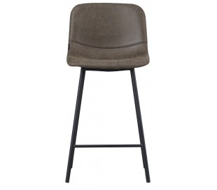 Mikky Barstol i øko-læder H96 - 107 cm - Sort/Vintage sort 2