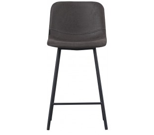 Mikky Barstol i øko-læder H96 - 107 cm - Sort/Vintage olivengrøn 2