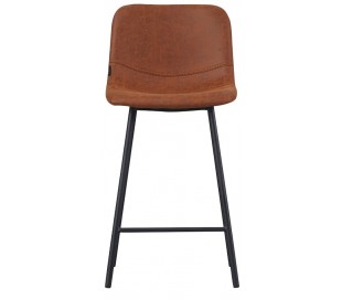 Mikky Barstol i øko-læder H96 - 107 cm - Sort/Vintage antracit 2