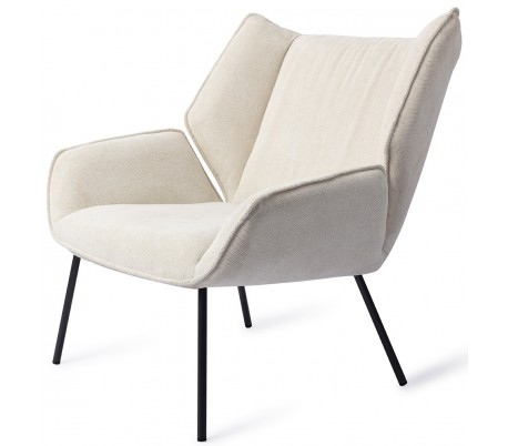 Rebun Lænestol i velour H83 cm - Sort/Mat pink