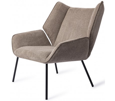 Haruno Lænestol i polyester H89 cm - Sort/Beige