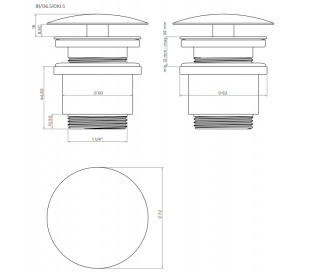 WASH ME Bundventil til WASH ME og POLLUX håndvaske - Krom 2