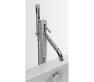 XO 13 Gulv armatur til badekar H89,65 cm - Børstet stål 2