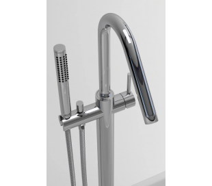 XO 8 Gulv armatur til badekar H104 cm - Krom 2