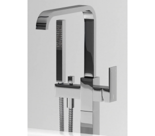 XO 7 Gulv armatur til badekar H102,5 cm - Krom