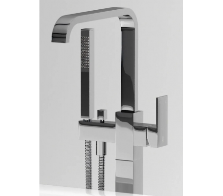 XO 7 Gulv armatur til badekar H102,5 cm - Krom