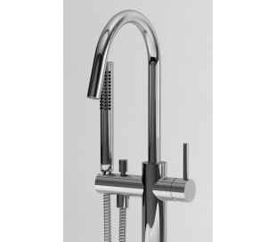 XO 7 Gulv armatur til badekar H102,5 cm - Krom