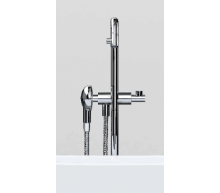 XO 1 Gulv armatur til badekar H106 cm - Krom 2