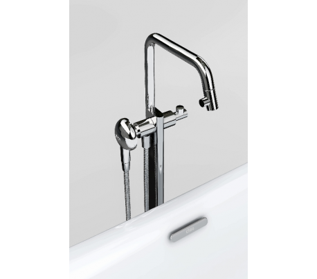 XO 1 Gulv armatur til badekar H106 cm - Krom