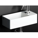 NEW FLUSH 3 Håndvask 35 x 18 cm Aluite - Mat hvid