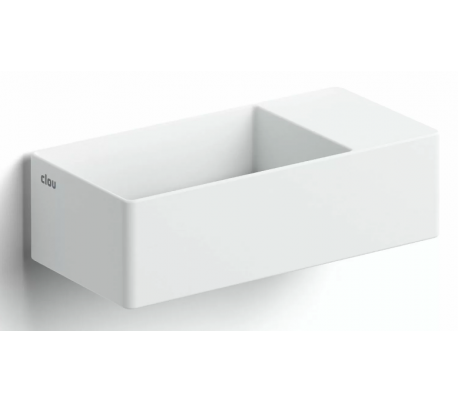 NEW FLUSH 3 Håndvask med bundplade 35 x 18 cm Aluite - Mat hvid