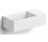 NEW FLUSH 3 Håndvask med bundplade 35 x 18 cm Aluite - Mat hvid