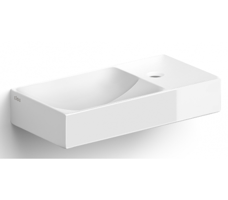 VALE Håndvask 28 x 19 cm Keramik - Hvid højglans