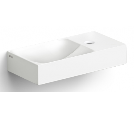 VALE Håndvask 38 x 19 cm Keramik - Hvid højglans