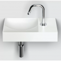 VALE Håndvask 38 x 19 cm Keramik - Hvid højglans