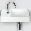 VALE Håndvask 38 x 19 cm Keramik - Mat hvid