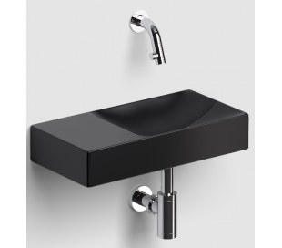 VALE Håndvask 38 x 19 cm Keramik - Mat sort 2