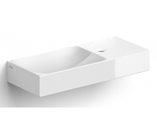 VALE Håndvask 38 x 19 cm Keramik - Hvid højglans