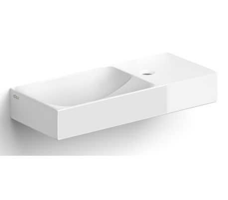 VALE Håndvask 38 x 19 cm Keramik - Hvid højglans