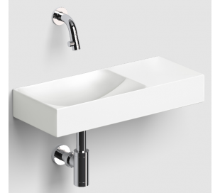 VALE Håndvask 45 x 19 cm Keramik - Hvid højglans 2