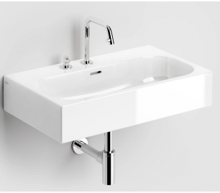 VALE Håndvask 45 x 19 cm Keramik - Hvid højglans 2