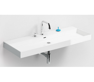 NEW WASH ME Håndvask 90 x 42 cm Keramik - Hvid højglans 2