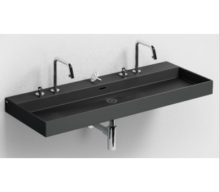 NEW WASH ME Håndvask 110 x 42 cm Keramik - Hvid højglans 2